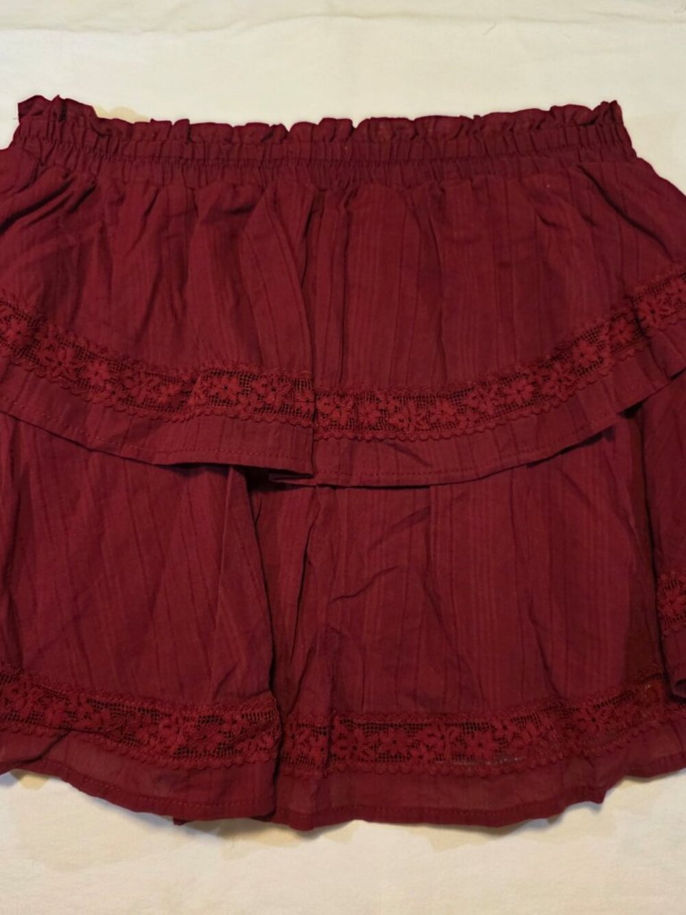 Women's‎ Game Day Tiered Ruffle a-Line Skort - Wild Fable Maroon S - Picture 4 of 4